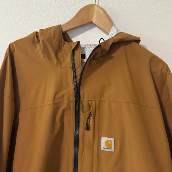 Carhartt Storm Defender Relaxed Fit Lightweight Packable Jacket Brown Black-3XL - Picture 4 of 14